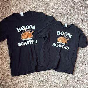 Boys matching Thanksgiving tees- Large and Small